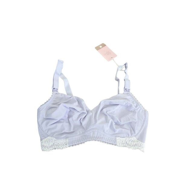 Cake Maternity Bra Size 34B Lilac Nursing Soft Wirefree Melba Cotton NEW - Picture 3 of 5